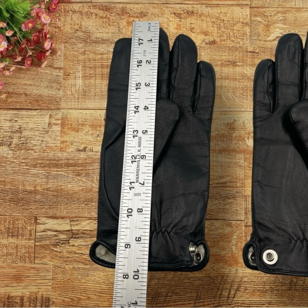 FOWNES Women's Leather Sherpa Lined Gloves Size Large